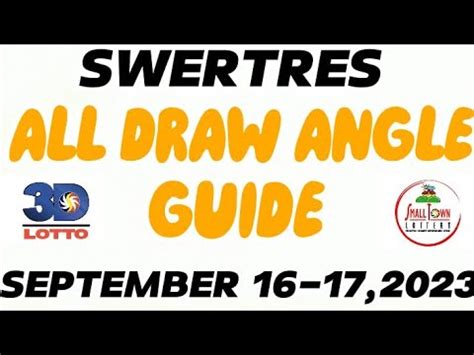 SWERTRES ALL DRAW GUIDE FOR NOV. 17,2023 .
